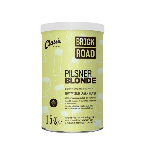 Brick Road Pilsner Blonde (low-carb/light options) 1.5Kg UBREW4U